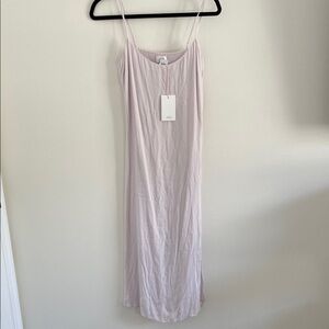 NWT Wilfred Artizia Affogato Vin Gris Pale Pink Gray Midi Slip Dress Size 6